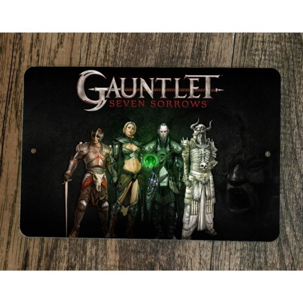 Gauntlet Seven Sorrows 8x12 Metal Wall Sign Video Game Poster